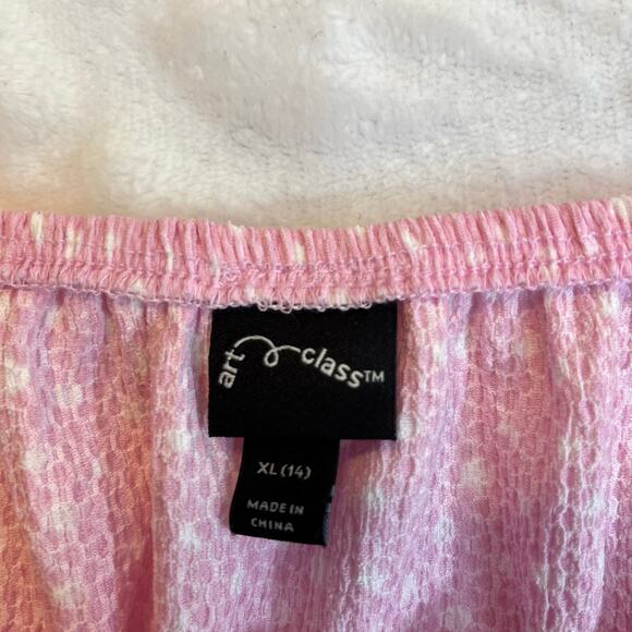 Art class brand size XL pink poplin type material midi dress - Picture 4 of 6